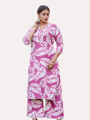 Cotton Cord Set with Lemon Tree Print