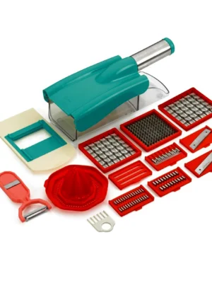 12-in-1 Multi-Function French Fry Cutter & Vegetable Chopper Set with Storage Container