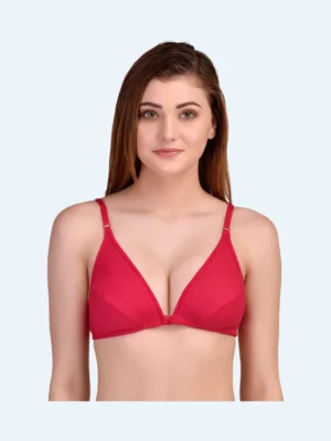 Women’s Red Cotton Bra Set of Three – Soft, Comfortable & Everyday Support Bras