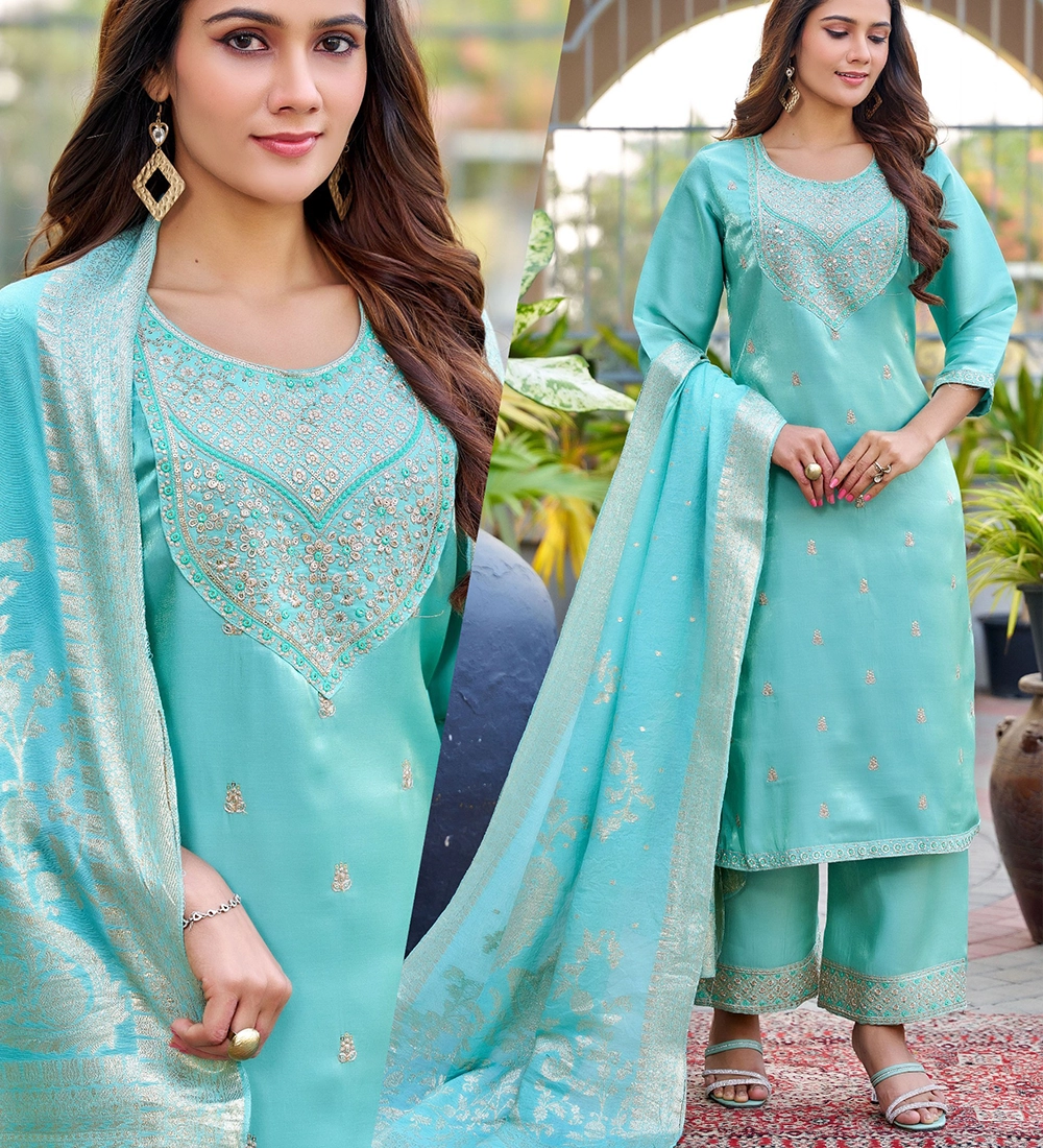 Sea-Green-embroidery-kuti-set