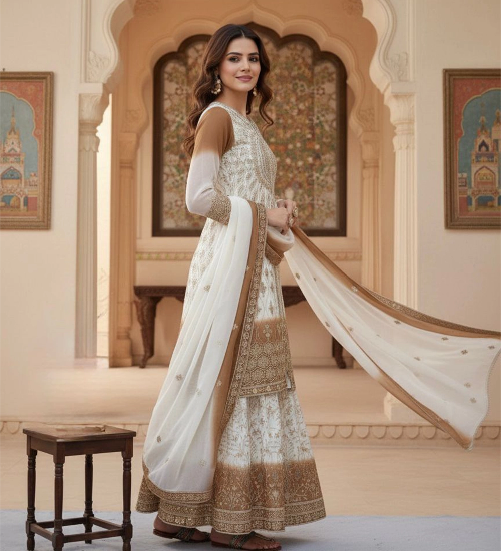 white-and-brown-plazzo set2